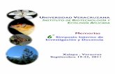 Memorias 6ºSimposio Interno de Investigación y Docencia · Regeneración de los bosques en la cuenca del Río Pixquiac y factores de cambio (1975-2004) 12:45-13:00 Vázquez-Rodríguez