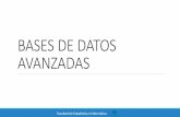 BASES DE DATOS AVANZADAS - Universidad Veracruzana · 2017-03-23 · Facultad de Estadística e Informática Bases de Datos Distribuidas Niveles de transparencia de una base de datos