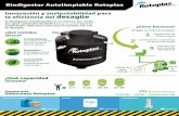  · 2017-05-10 · ¿Qué es Biodigestor Autolimpiable I sistema Biodigestor autolimpiable de Rotoplas, desarrolla una nueva tecnología de tratamiento primario de aguas residuales