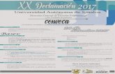 XX Declamación - Iniciodgep.uas.edu.mx/convocatorias/comunicacion/declamacion...Aspectos a evaluar en el concurso: · Memorización · Interpretación · Voz · Mímica · Emotividad
