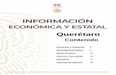 Querétaro - gob.mx...Querétaro obtuvo en el 2014 un ICE de 58.32 y ocupó el quinto lugar a nivel nacional, a diferencia del 2012 donde se encontró en la cuarta posición. Entre