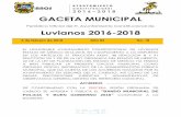 GACETA MUNICIPAL Luvianos 2016-2018 - Estado de Méxicolegislacion.edomex.gob.mx/sites/legislacion.edomex.gob... · 2018-02-21 · LUVIANOS A Y U N T A M I E N T O C O N S T I T U