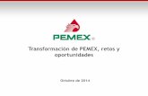 Transformación de PEMEX, retos y oportunidades...• PEMEX demanda bienes y servicios para proyectos de inversión a través de contratos de obra pública, así como para operación