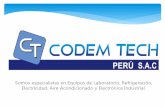 Somos especialistas en Equipos de Laboratorio, Refrigeración, …codemtechperu.com/codemtech/images/catalogo/perfil... · 2014-06-16 · Nuestra política de calidad está dirigida