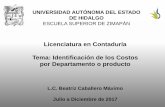Licenciatura en Contaduría Tema: Identificación de los Costos por … · 2017-12-05 · Tema: Clasificación de los Costos Resumen (Abstract) • El Costo representa el núcleo