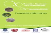 Programa y Memorias - Sociedad Herpetológica Mexicanasociedadherpetologicamexicana.org.mx/wp-content/uploads/... · 2016-02-24 · X Reunión Nacional de Herpetología, 6-9 de Octubre