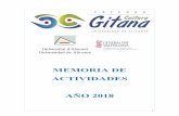 MEMORIA DE ACTIVIDADES AÑO 2018 · 2019-03-14 · 3 temática y vinculación con las políticas inclusivas, se articula con el Vicerrectorado de Responsabilidad Social, Inclusión