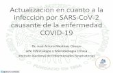 Actualizacion en cuanto a la infeccion por SARS-CoV-2 causante … · 2020-03-23 · SARS-CoV MERS-CoV Género Beta-CoVs, linaje B Beta-CoVs, linaje C Posible reservorio natural Murciélago