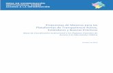 Propuestas de Mejoras para las Plataformas de ... · Propuestas de Mejoras para las Plataformas de Transparencia Activa, Estándares y Buenas Prácticas Mesa de Coordinación Institucional