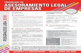 PROGRAMA DE ASESORAMIENTO LEGAL DE EMPRESAS. Asesor. Empresas... · 2019-12-26 · empresas con carácter multidisciplinario de las cuestiones jurídicas que permita responder a las