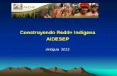 Construyendo Redd+ Indígena AIDESEP...Respaldar la propuesta de “Redd+ Indígena” hecha por AIDESEP. Solucionar primero la seguridad jurídica de la titulación territorial colectiva