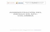 ADMINISTRACIÓN DEL RIESGO EN APC- COLOMBIA · 2020-03-11 · ADMINISTRACIÓN DEL RIESGO EN APC-COLOMBIA ... 6.17.2 ÍNDICE DE TRANSPARENCIA NACIONAL – ITN ... - Los objetivos que