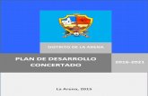 PLAN DE DESARROLLO 2016-2021 CONCERTADOmunilaarena.gob.pe/planes-y-politicas/PDC_2016_2021... · 2016-09-29 · Plan de Desarrollo Concertado 2016-2021 La Arena | 6 Mensaje del Alcalde