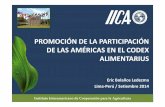 PROMOCIÓN DE LA PARTICIPACIÓN DE LAS …...PROMOCIÓN DE LA PARTICIPACIÓN DE LAS AMÉRICAS EN EL CODEX Instituto Interamericano de Cooperación para la Agricultura ALIMENTARIUS