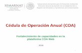 Cédula de Operación Anual (COA)apps3.semarnat.gob.mx/Coa/Presentacion_Curso_COA_Web... · 2018-03-07 · Formato COA vigente y periodo de reporte El establecido en el “ACUERDO