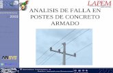 Conferencia 20032003 POSTES DE CONCRETO ARMADO · 2016-11-03 · concreto armado cuya finalidad es soportar las líneas de distribución eléctrica, mismos que son ... • Un punto
