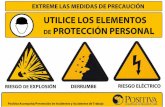Elementos de proteccion personal en mineria · UTILICE LOS ELEMENTOS KY DE PROTECCIÓN PERSONAL RIESGO DE EXPLOSIÓN DERRUMBE RIESGO ELÉCTRICO POSITIVA Positiva Acompaña/Prevención