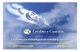 Dirección de Calidad y Serviciocuadrodemando.unizar.es/casosbsc/docs/CMI_creditoycaucion.pdf · participativa, dinámica y enriquecedora. Diseño participativo de las principales