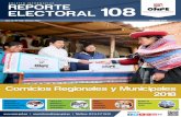 BOLETÍN INFORMATIVO REPORTE 108 ELECTORAL · 2019-12-11 · 5,398 locales de votación y 84,845 mesas de sufragio. ... a su local de votación, en el distrito de Huata, en Puno,
