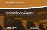Evaluación del Proceso Consultivo Ciudadano 08 Calderon J (2001... · 2016-03-10 · EVALUACIÓN DEL PROCESO CONSULTIVO CIUDADANO EN VILLA EL SALVADOR, LIMA, PERU Julio Calderón