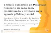 Trabajo doméstico en Paraguay: necesario en cada casa, …white.lim.ilo.org/gpe/documentos/capacitacion_9.pdf · 2012-03-02 · – Datos proporcionados por la OIT resultantes de