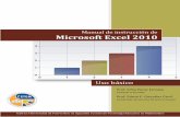 Manual de instrucción de Microsoft Excel 2010En Excel, cualquier grupo de caracteres que contenga letra, guión o espacio se considera texto. Cuando entra texto en una celda, Excel