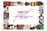 Presentacion Jgral 06 DEF prensa - natra.com...Galletas 16 % Chocolate 7% ... Presencia Internacional de la División Cacao y Chocolate Oñate (País Vasco -España) Bredene (Bélgica)