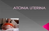 La atonía uterina es la pérdida del tono de INCAPACIDAD ......La atonía uterina es la pérdida del tono de la musculatura del útero y un consecuente retraso en la involución del
