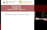 PLAN DE TRABAJO - Chihuahua · 2011-09-15 · REPORTE DE TRABAJO DEL 2010 Plan de Trabajo 2011 Convenio de colaboración Implan –Obras Públicas del Municipio de Chihuahua Se está