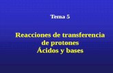 Reacciones de transferencia de protones Ácidos y bases · 5.6 Estudio cualitativo de la hidrólisis 5.7 Neutralización 5.8 Estequiometría y pH del punto de equivalencia 5.9 Volumetrías