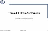 Tema 4. Filtros Analógicos - UC3M 4/slides/Tema4.pdf · • Un filtro es lineal si la respuesta libre es nula hay linealidad si las condiciones auxiliares son cero. Invarianza temporal