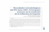 Novedades metodológicas del IPC base 2001. Principales ... · del IPC base 2001. Principales avances en la medición de la inflación en España. Resumen El principal objetivo del
