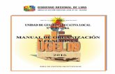 ÁREA DE GESTIÓN INSTITUCIONAL - UGEL 09 · 2017-09-25 · Estructura Interna, Descripción de funciones Específicas a nivel de Cargos del órganos de Control Institucional, Línea