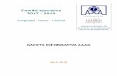 Comité ejecutivo 2017 – 2019 - AAAGaaag.org.mx/uploads/files/20190411-8291f_GACETA_INFORM... · 2019-04-11 · En SEGUIMIENTO AL PROYECTO PET, se realizó la rifa de la recolección
