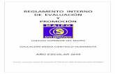 REGLAMENTO INTERNO DE EVALUACIÓN Y PROMOCIÓN · 2019-04-12 · reglamento de evaluaciÓn escolar colegio superior del maipo página 1 reglamento interno de evaluaciÓn y promociÓn