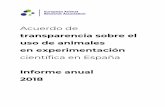 Informe 2018 - Acuerdo de transparencia sobre el uso de ...La Confederación de Sociedades Científicas de España (COSCE) propuso en 2016 a la comunidad científica española el Acuerdo
