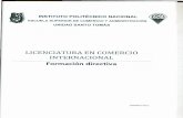 LICENCIATURA EN COMERCIO INTERNACIONAL · 2019-01-28 · Rabourn'- R~berto .Habilidades directivas para un nuevo management. Pearson. Argentina, 2008. 450 págs., ISBN 9789876150583.