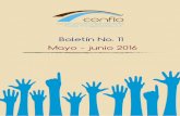 Boletín junio 2016 PDF borradorconfio.org.mx/inicio/wp-content/uploads/2016/07/Boletín... · 2016-07-08 · asociaciones civiles independientes, en la temática de escuela para