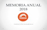 MEMORIA ANUAL 2018 - Shambhala Fundacion...MEMORIA ANUAL 2018 FUNDACIÓN SHAMBHALA. 1. ¿Quiénes somos? ... Cooperativa Jovent, y a partir de abril de 2019,empezamos con nuestro primer
