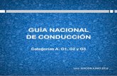 GUÍA NACIONAL DE CONDUCCIÓN - Academia De Choferes Del ...€¦ · MOTOS Y SIMILARES 39 LA CONDUCCIÓN 57 BICICLETA 73 CUATRICICLOS 76 EL PEATÓN 77 MEDIO AMBIENTE 85 GENERALIDADES