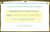 INGENIERO EN COMPUTACION TEMA: “MODELOS DE … · 2018-04-17 · unidad de aprendizaje: investigaciÓn de operaciones unidad de competencia iv: modelos de transporte 1. problema