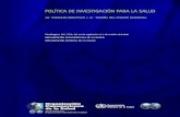 ORGANIZACIÓN PANAMERICANA DE LA SALUD...CD49/10 (Esp.) Página 2 3. Todos los países necesitan sistemas sostenibles de investigación si desean mejorar la salud de su población