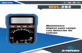 Multímetro SEL RAN HOLD digital auto rango · • Siempre retire los cables de prueba antes de reemplazar las baterías o los fusibles. • Compruebe el estado de los cables de prueba
