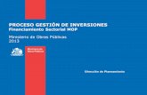 PROCESO GESTIÓN DE INVERSIONES - MOP · 2015-09-30 · elaboración del Instructivo general del proceso Gestión de Inversiones (financiamiento sectorial) hasta la presentación