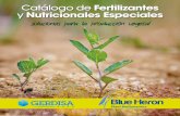 Catálogo de Fertilizantes y Nutricionales Especialesgerdisa.com/productos/GERDISA-FERTILIZANTES.pdf · 2015-03-29 · parte de Blue Heron nos enorgullecemos de poder ofrecer a productores,