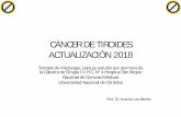 CÁNCER DE TIROIDES ACTUALIZACIÓN 2018¡ncer-de... · 2018-10-27 · Estudios de Imagen • La ecografía es la modalidad de imagen más importante en la evaluación del cáncer