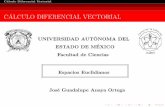 Cálculo Diferencial Vectorial · 2017-04-23 · Cálculo Diferencial Vectorial CÁLCULODIFERENCIALVECTORIAL UNIVERSIDAD AUTÓNOMA DEL ESTADO DE MÉXICO Facultad de Ciencias Espacios
