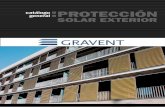 Catálogo general GRAVENT · la investigación y desarrollo de productos para la protección solar. Durante estos 50 años, Gravent se ha especializado en el diseño y la fabricación