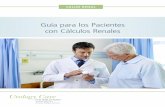 Guía para los Pacientes con Cálculos Renales · 2019-08-21 · imágenes para diagnosticar los cálculos y los ... CALCULOS DE CALCIO (80% DE LOS CÁLCULOS) Los cálculos de calcio