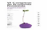 1 - Cátedra de Economía Feminista Universidad de Valencia · Regidora d'Igualtat i Politiques de Gènere i LGTBI del Ajuntament de Valencia. 11:30-12:00 Bienvenida al VI Congreso